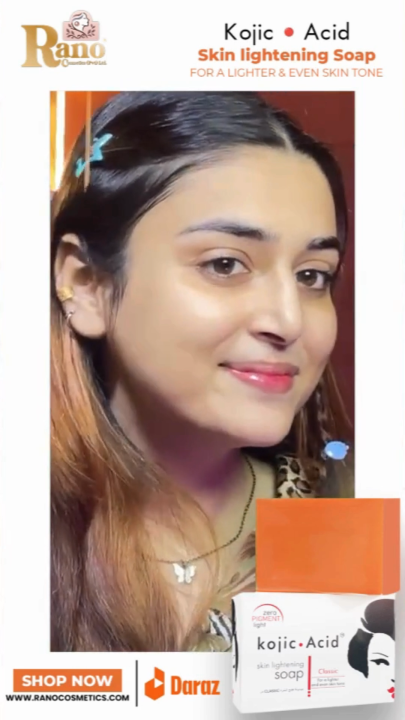 Rano Kojic Acid Whitening Facial Soap 135gr | 7-Day Skin Lightening | For Sensitive & Oily Skin