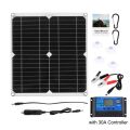 DC 18V Portable Solar Power Charger 1000W Solar Panel Kit With 100A Controller for Bank Battery Camping Car Boat RV Solar Plate.