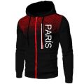 2025 New Arrival Men's Zip-up Hoodie Paris Fashion Print Hooded Sweatshirt Urban Casual Sporty Jogger Outwear Male Autumn Jacket. 