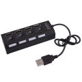 USB 2.0 HUB 7 Port Multiple Expander With ON/OFF Switch Multi USB Splitter HUB Adapter With LED Computer Accessories For Laptop. 