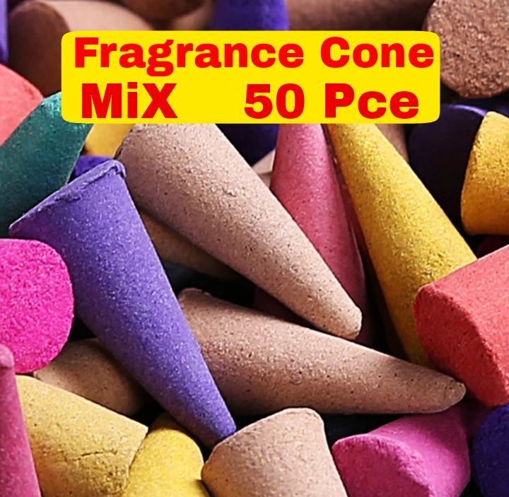 Mixed 5O Pce Fragrance Granules Colorful Scented Incense Cones Anxiety Relief Yoga Aromatherapy Natural Backflow Smoke Tower Incense AttockSharif