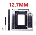 2nd HDD Caddy 12.7mm SATA 3.0 2.5" SSD Case Secand Hard Disk Drive Caddy For Laptop. 