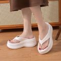 New 6CM thick bottom flip flops made of EVA material for summer wear, with clip on slippers for women, fashionable and versatile.