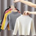 High Neck Baby Sweaters Autumn Winter Kids Boys Girls Long Sleeve Pure Color Knit Sweater Baby Kids Boys Girls Pullover Sweaters. 