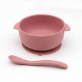 3pcs Silicone Bowl with Lid, Food Spoon Bowl with Suction Cup, Strong Suction Set. 