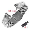 22mm Stainless Steel Strap for Casio Duro MDV-107-1A MDV-106 Marlin Men Diving Curved End Solid Metal Watch Bracelet Band Belt.