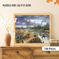 100 Pieces Jigsaw Puzzle Assembling Picture Cartoon Animals Dinosaurs Decompression Puzzles Toy Educational . 