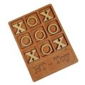 10-Piece Premium Wood Tic-Tac-Toe Board Game 6" Outdoor/Indoor Party Set Toy for Children/Adults, Classic Coffee. 