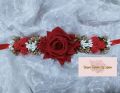 Rose Gajra with Gold Accent - High Quality, Long-Lasting Floral Hair Accessory for Bridal and Special Occasions.