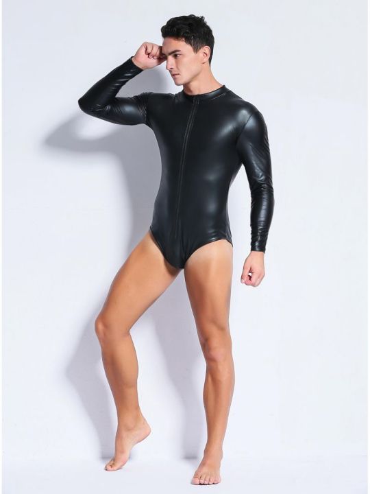 Long%20Sleeve%20Shiny%20PU%20Leather%20Bodysuit%20Zipper%20Hot%20Shapers%20Men%20Body%20Tops%20Shirts%20One%20Piece%20Gothic%20Tights%20Clubwear%20Tshirt%20Leotard%20-%20Image%204