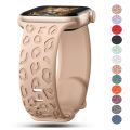 Engraved Strap For Apple Watch Band ultra 2 49mm 45mm 44mm 42-41mm 40mm Silicone Leopard bracelet Iwatch Series 9 8 7 se 3 6 5 4.