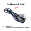 Pet Clipper USB Charging Cable Square(+) Circle(-) for Codos CP9600 CP6800 Baorun P6 P9 Hair Trimmer Charging line Spare Parts. 