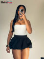 Weird Puss Ball Gown Skirts Women Y2K Hottie 2024 Summer Trend Midnight Waistband Miniskirts Birthday Streetwear Wild Bottoms.