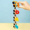 Wooden Magnetic Digital Train Dragging Building Blocks Toy Car Magnet Game Magnetic Game for Kids. 