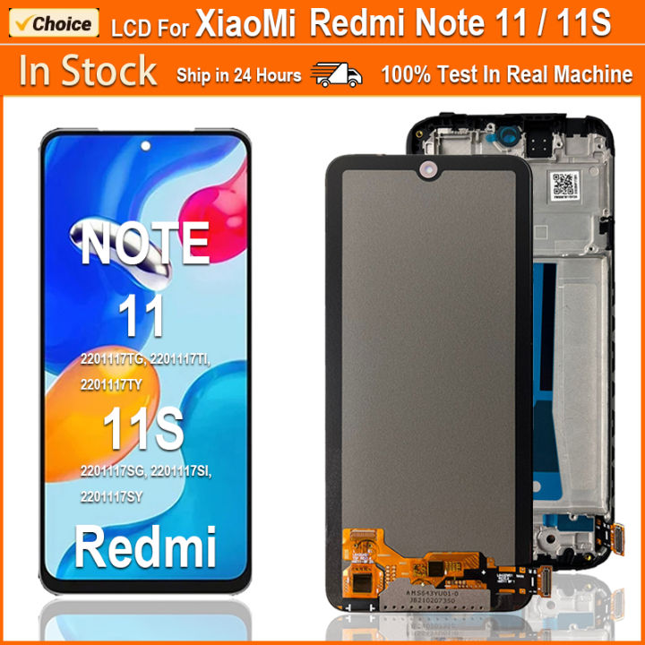 Super AMOLED LCD For  Redmi Note 11 LCD 2201117TG LCD Display Touch Screen Digitizer Assembly For Redmi Note 11S LCD