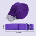 1Pc Yoga Strap For Yoga Pilates Ballet Dance With Adjustable D-Ring Buckle Cotton Yoga Belt For Fitness Daily Stretching.