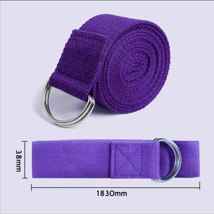 1Pc%20Yoga%20Strap%20For%20Yoga%20Pilates%20Ballet%20Dance%20With%20Adjustable%20D-Ring%20Buckle%20Cotton%20Yoga%20Belt%20For%20Fitness%20Daily%20Stretching%20-%20Image%202