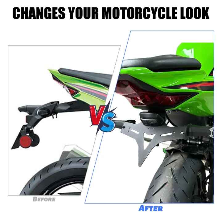 Motorcycle%20Tail%20Tidy%20Fender%20Eliminator%20Registration%20License%20Plate%20Holder%20For%20KAWASAKI%20NINJA%20ZX-4R%20ZX-4RR%20ZX-25R%20ZX4R%20ZX4RR%20ZX25R%20-%20Image%202