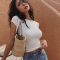 Short Sleeve T-Shirt Women Solid Simple Casual Soft All-Match Basic Crop Tops Tees Summer Fashion Skinny Tops Black White.
