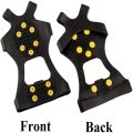 2PCS 10 Steel Studs Crampons Snow Grips Cleats for Ice and Snow Anti-Slip Rubber Traction Cleats Hiking Walking Climbing Jogging. 