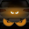 Reflective Safety & Anime-Inspired Car Stickers - Cartoon Devil Eyes Design For Cars, Motorcycles, Bicycles ﻿. 