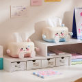 Creative Cute Cartoon Tissue Box Holder – Aesthetic Desk & Home Decor Organizer. 