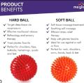 Exercise Balls Spike Massage Ball Soft/Hard One Piece Orthopedic Training Portable Physiotherapy Ball. 