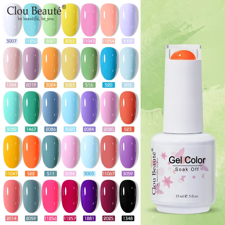 Clou Beaute 15ml 400+ Colors Fresh Spring Nail Gel Polish Semi ...