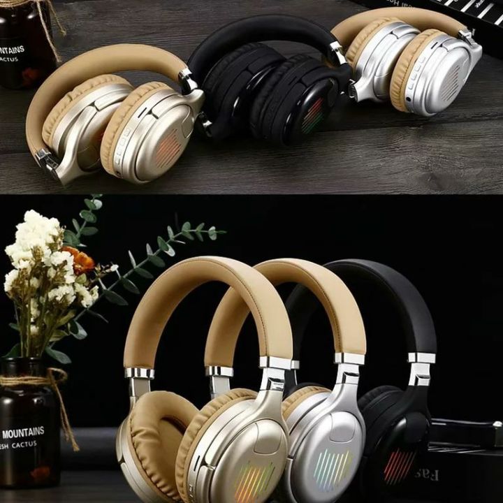 Extra CK129 Wireless Headphone Foldable Bluetooth Headset Chargeable HiFi Stereo Gaming Earphone with Mic Suitable for Pc,Mac,Laptop,Mobile Devices