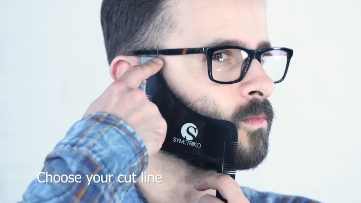 New DIY Facial Hair Styling Beard Comb for Men – Transparent Beard Line-Up and Shaping Template Tool with Dual Edges | Jawline, Neckline, Mustache & Goatee Trimmer Guide | Reusable Professional Beard Shaper Comb