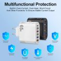 3.1A 5 Ports USB Charger PD Fast Charging Adapter For iPhone Xiaomi Samsung Mobile Phone EU/US/UK Plug Charge QC3.0 Wall Charger.