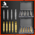 Muscle cow 5 PCs left screw extractor kit easy removal tool kit nut/screw/damaged screw remover remover remover 10 s with aluminum box. 