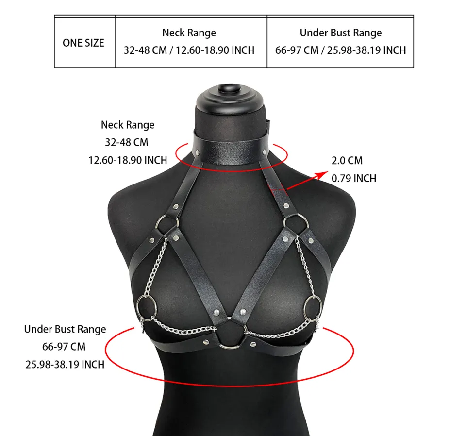 Women Bondage Body Harness Lingerie Goth Crop Tops Leather Bra Cage BDSM  Collar Body Harness Belt Chain Slave Breasts Sex Toys | Daraz.lk
