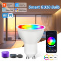 Tuya GU10 LED Bulb RGB CW WW 220V 110V 9W Wifi Smart Dimmable Lamp Smart Life APP Remote Control Works With Alexa  Home. 
