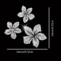 3PCS Floral Glitter Decorative Car Stickers Waterproof DlY Auto Rear Windshield Fuel Tank Cap Window Motorcycle Vinyl Decals. 