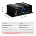AK270 Mini Audio 2-Channel Stereo Power Amplifier Portable Sound Amplifier AUX Input Speaker Amp for Car and Home. 