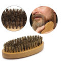 Beard Brush for Men Long Beard Grooming and Shaping, Boar Bristle Beard Comb Natural Bamboo Facial Pocket Brush for Mustache. 