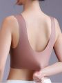 FallSweet 4PCS Plus Size Ice Silk Bra for Women Seamless Push Up Bralette Wireless Lace Brassiere Summer Underwear Lingerie Tops. 