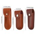 High Quality Brown Flashlight Case Camp Outdoor Carry Belt Loop Case Knife Sheath Holster Leather Sheath Holder Fold Knife Tool. 