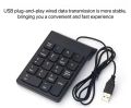 USB Numeric Keypad Wire Numpad Digital 19 Key Mini Keyboard For PC Laptop Notebook Tablets Accounting Number Pad Bank Stocks. 
