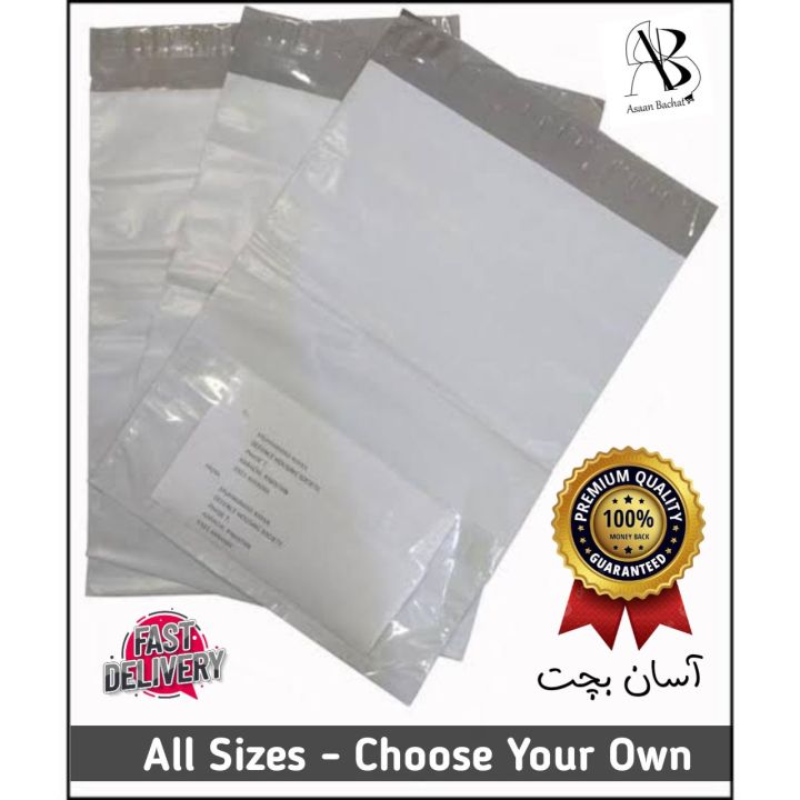 Courier Flyer Bags With Pocket - All Size - 50 Pieces - Packaging Flyers Bag Mini Small Medium Large
