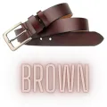 MODEL: NBB- 02 Pure Cow Leather Stylish Plain Casual Belt.