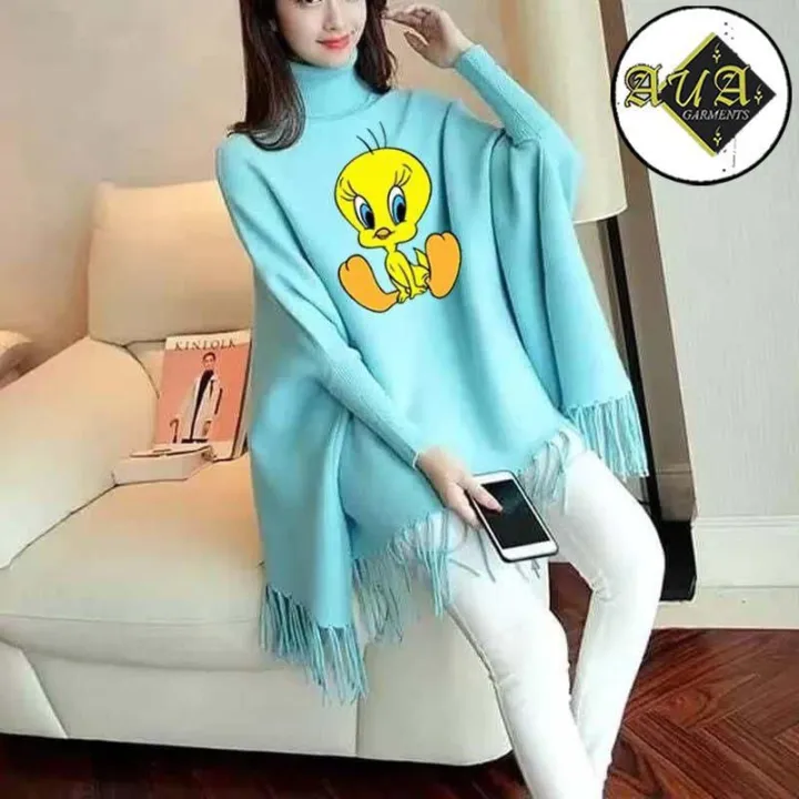 Fleece%20Poncho%20For%20Women%20%7C%20Winter%20Collection%20Woman's%20Printed%20Poncho%20For%20Girls%20%7C%20Winter%20Fashion%20Coffee%20Printed%20Poncho%20Sweater%20Poncho%20Style%20Top/Shirt%20For%20Girls%20-%20Image%206