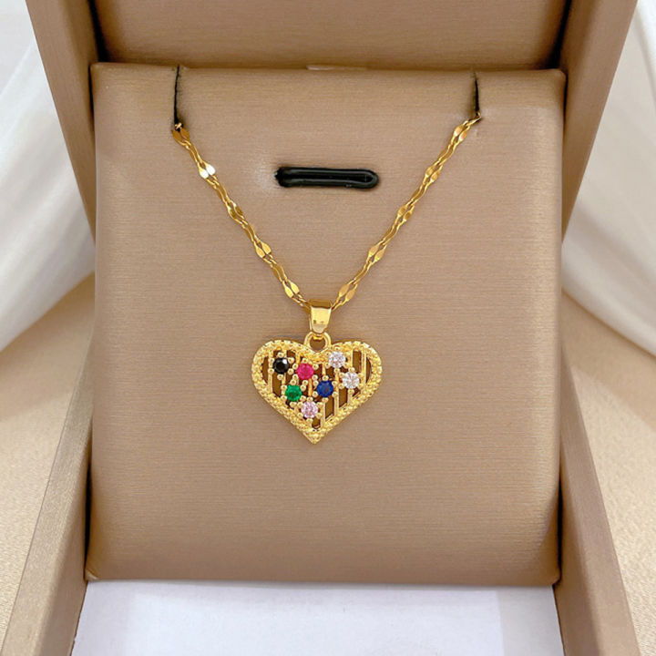 Trendy%20Heart%20Stainless%20Steel%20Zirconia%20Necklaces%20For%20Women%20Girls%20Love%20Gold%20Color%20Metal%20Necklace%20Party%20Birthday%20Daily%20Jewelry%20-%20Image%208