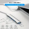 Boost Your Productivity with This 4-in-1 USB C Hub - Compatible with MacBook, Mac Pro, Mac Mini, IMac, Surface Pro, XPS, PC, Fla. 