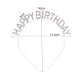 1PC Crystal "Happy Birthday" Headband, Glittering Birthday Hair Accessory, Ideal for Adding Glam to Birthday Parties.