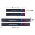 4pcs Carbon Fiber Sill Plate Stickers Guard Decals for Bmw Performance M 1 2 3 4 5 6 7 Series X1 X2 X3 X4 X5 X6 X7 Car Styling.