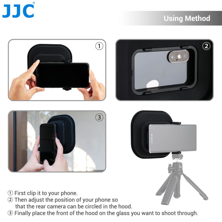 JJC%20Anti-Reflection%20Camera%20Lens%20Hood%20for%20iPhone%2015%2014%2013%2012%20Samsung%20Android%20w%20Cold%20Shoe%20Phone%20Lens%20Hood%20for%20Photos%20Through%20Glass%20-%20Image%203