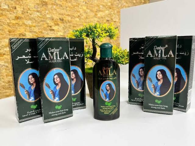 Amla Oil, Pack of 3 Bottles Dabur Amla Hair Oil 300 ml (Free Dabur Red ToothPaste)