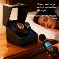 Double Watch Winder for Automatic Watches Automatic Watch Winder Leather Box 2 Slots Watch Winder for Men with Quiet Motor. 